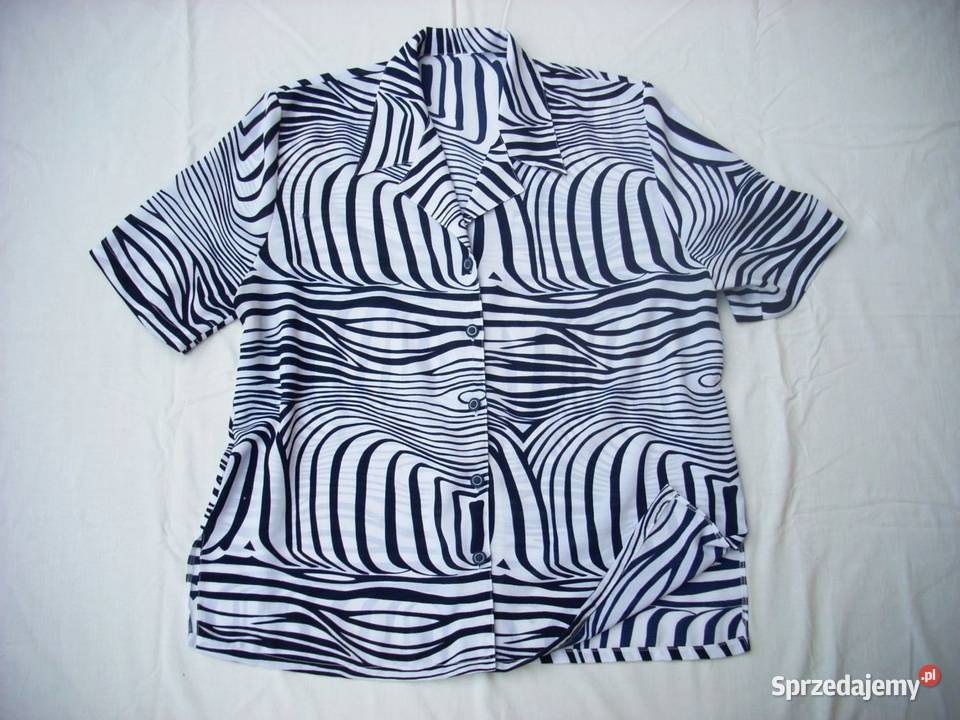 Koszula elegancka czarno biała 46 48 Zebra sprzedam