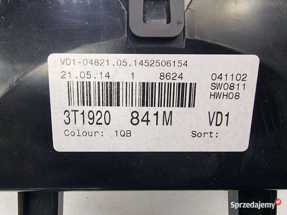 LICZNIK ZEGAR SKODA SUPERB II 3T1920841M Lipno