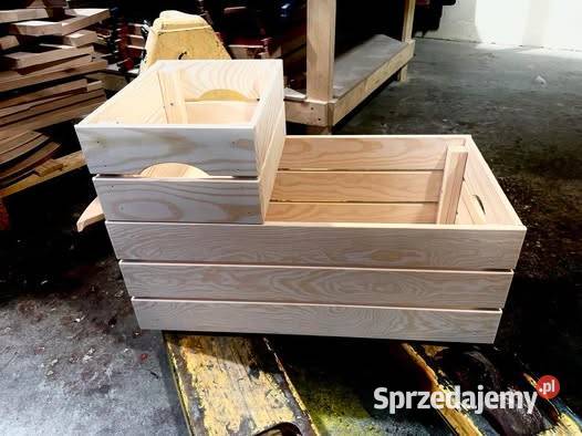 SKRZYNKI DREWNIANE SZCZEBELKOWE REGAŁY ZE