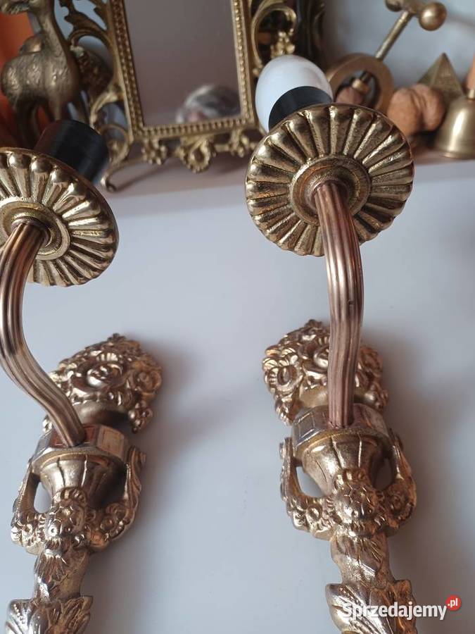 Piękne masywne mosiężne kinkiety Pozostałe Poznań
