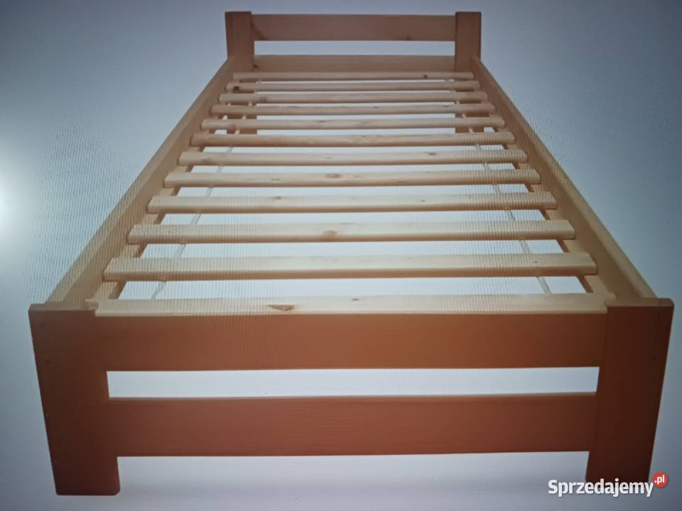 Łóżko drewniane rama ze stelażem materac FDM Otwock sprzedam