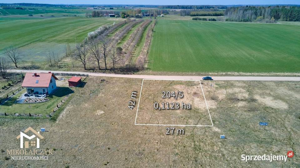 Działka budowlana Krawczyki 011 ha lasu