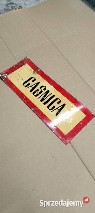 Stara Metalowa Tablica Informacyjna z Napisem mazowieckie