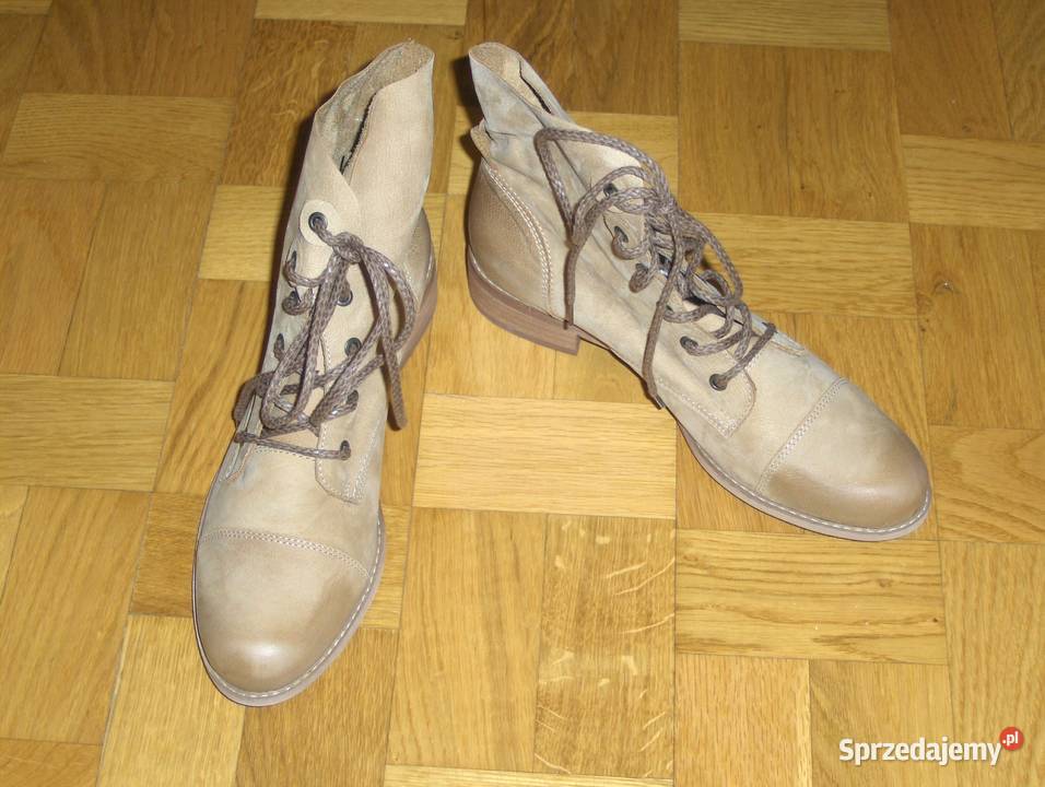 WOJAS Damskie trzewikibotki Beż 41 NOWE Łódź