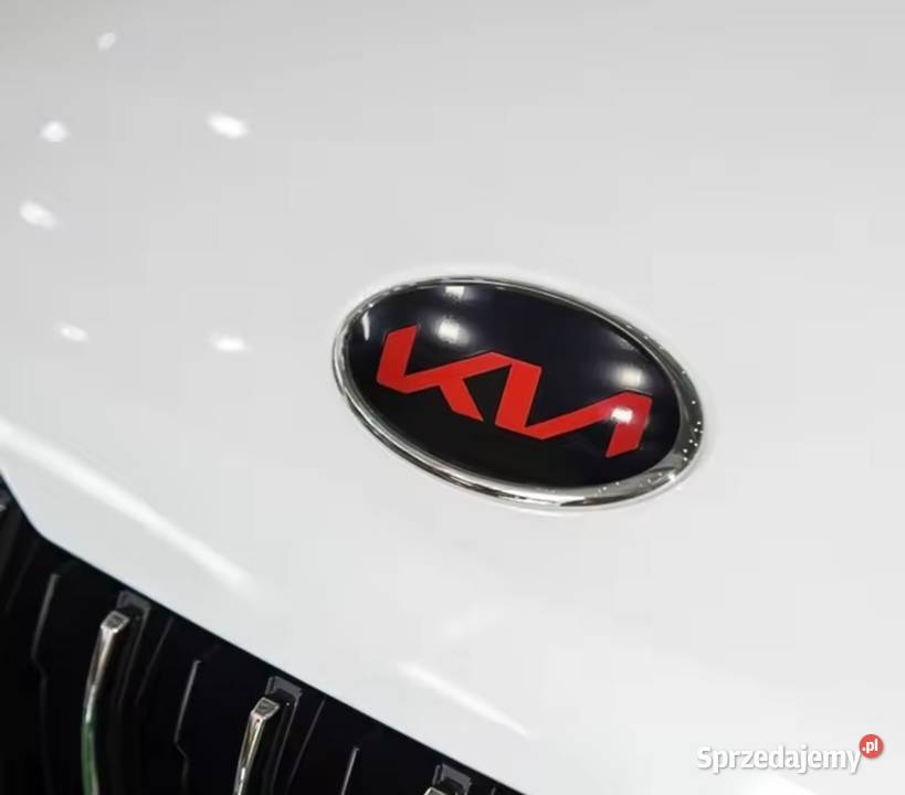 Nowy Emblemat KIA 115x58mm ChromCzerwony ABS
