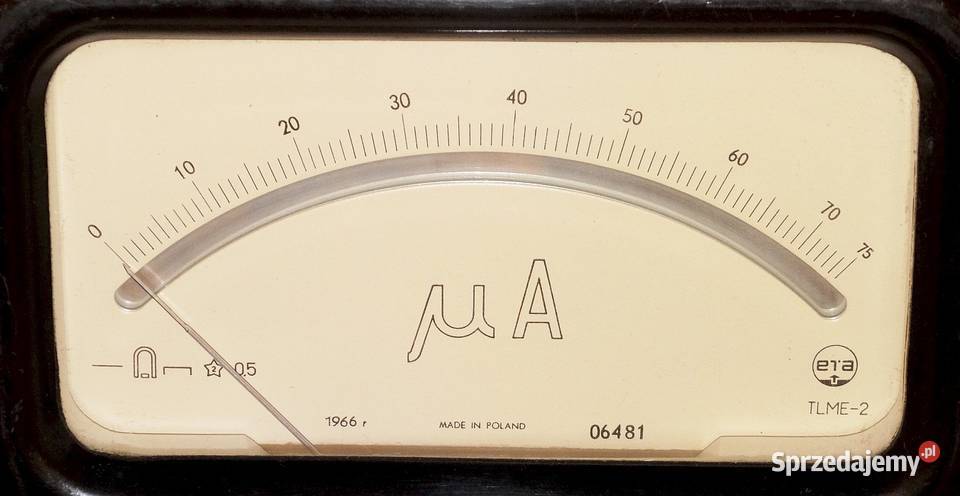 Mikroamperomierz analogowy laboratoryjny 75 uA Gliwice sprzedam