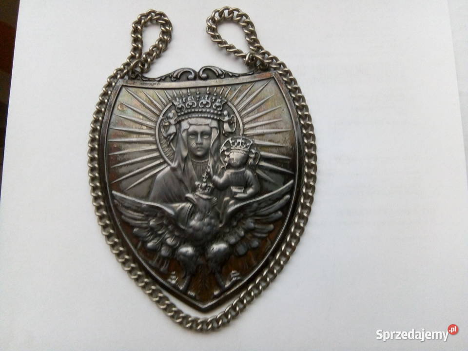 Ryngraf patriotyczny MB z orłem w koronie Warszawa