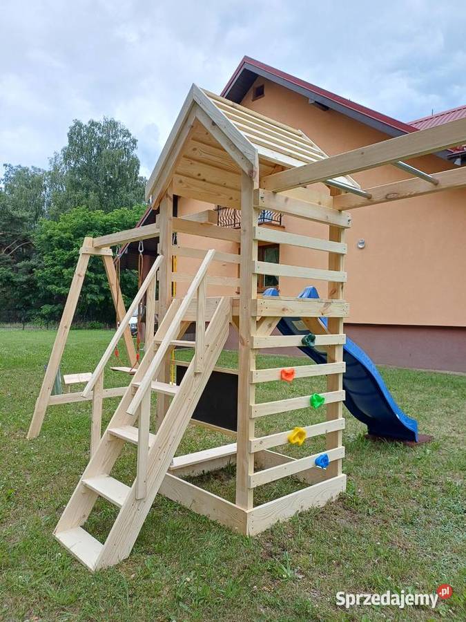 Plac zabaw Domek Ślizg 2 Huśtawki Tablica ZESTAW Domki drewniane Płock sprzedam