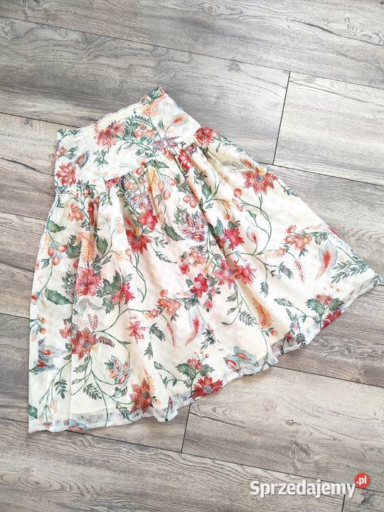 Spódnica w kwiaty Vintage 80 90s Floral 32 Jasło