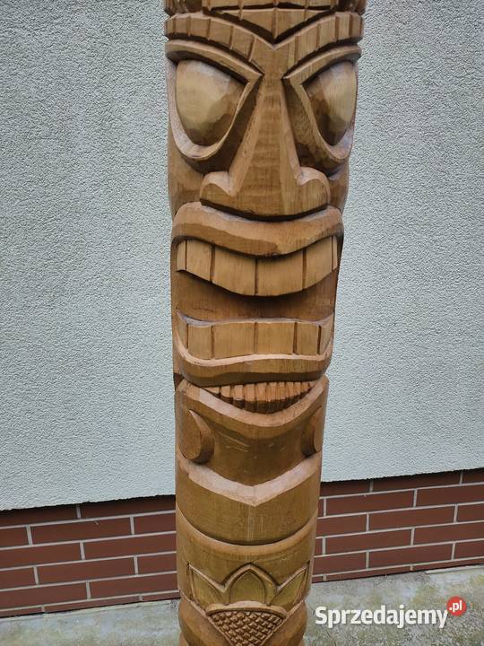Totem Tiki Ręcznie wykonanany Duży Kościan