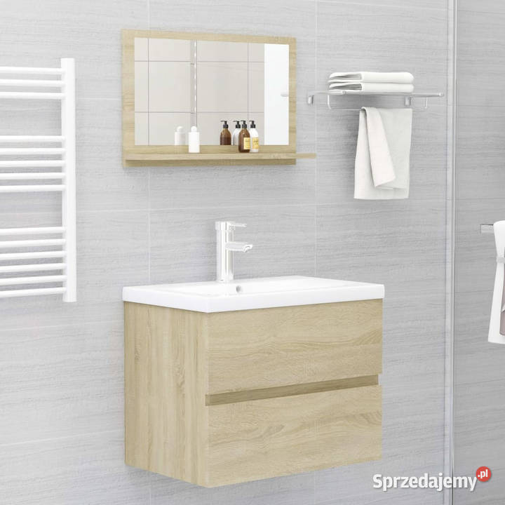 Lustro łazienkowe dąb sonoma 60x105x37 WM804565 Meble Warszawa