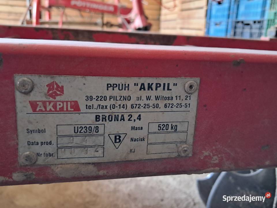 Brona talerzowa Rolnictwo Przesławice