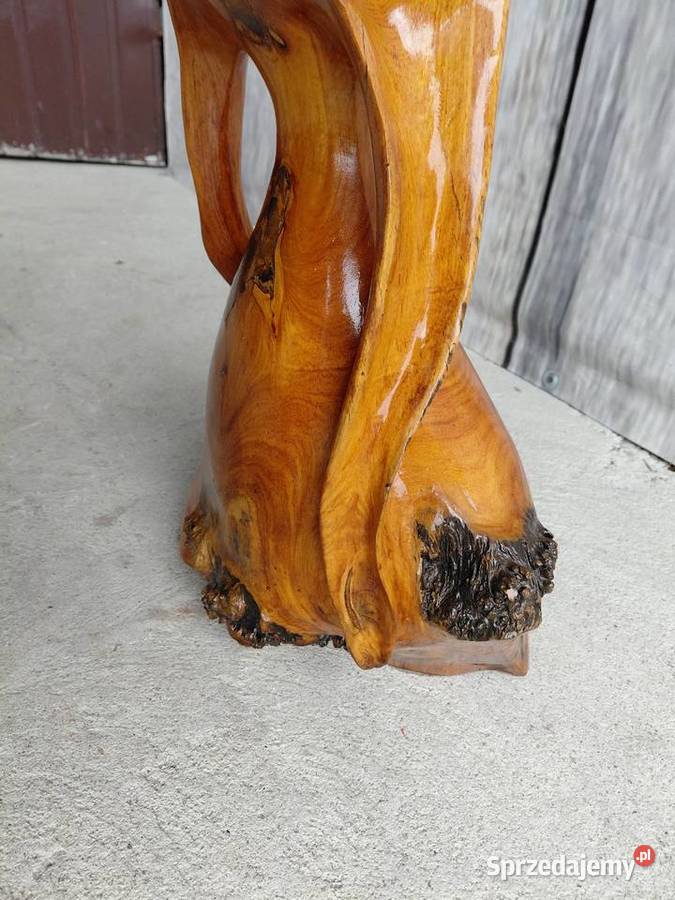 wazon drewniany wykonany z pnia 273