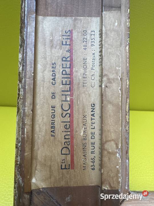 Stara sygnowana rama Ets Daniel Schleiper Fils Długopole-Zdrój