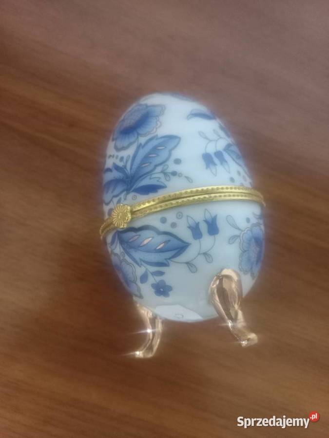 Porcelanowe jajko szkatułka kujawsko-pomorskie Toruń
