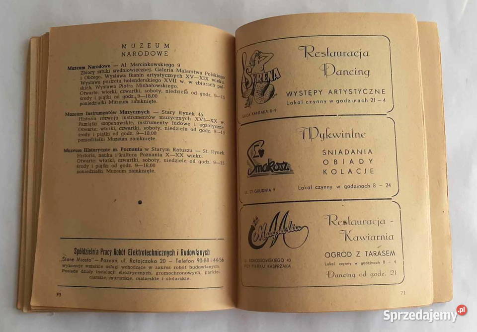 POZNAŃ z czasów PRLu Informator miasta Poznania łódzkie Łódź sprzedam