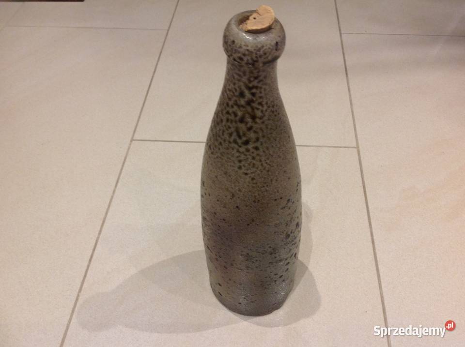 Stara Butelka Kamionkowa Szkliwiona Bolesławiec lubuskie Nowa Sól