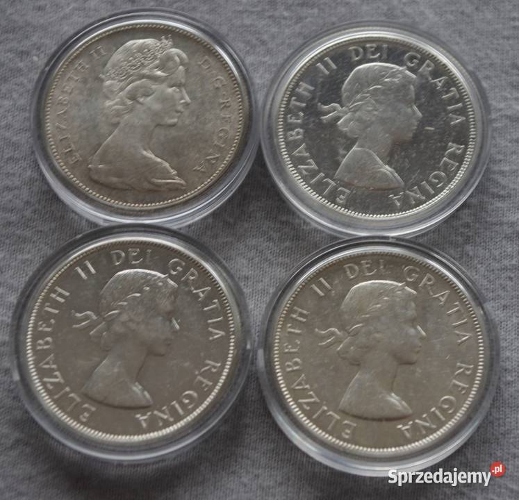 Zestaw monet srebrnych 1 dolar Canada Numizmatyka Płock sprzedam