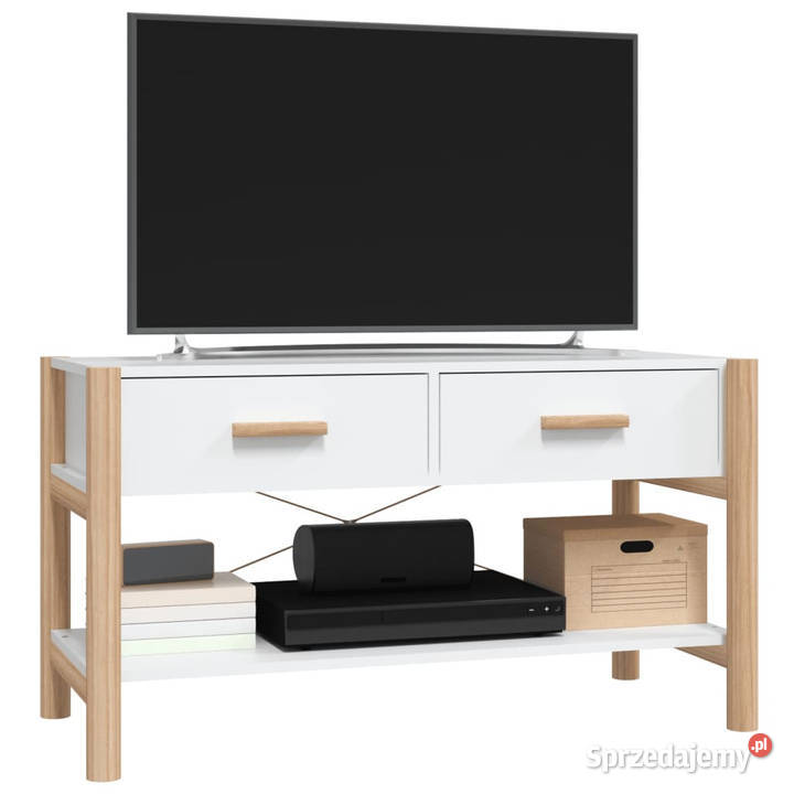 Szafka pod TV biała 82x38x45 materiał Warszawa