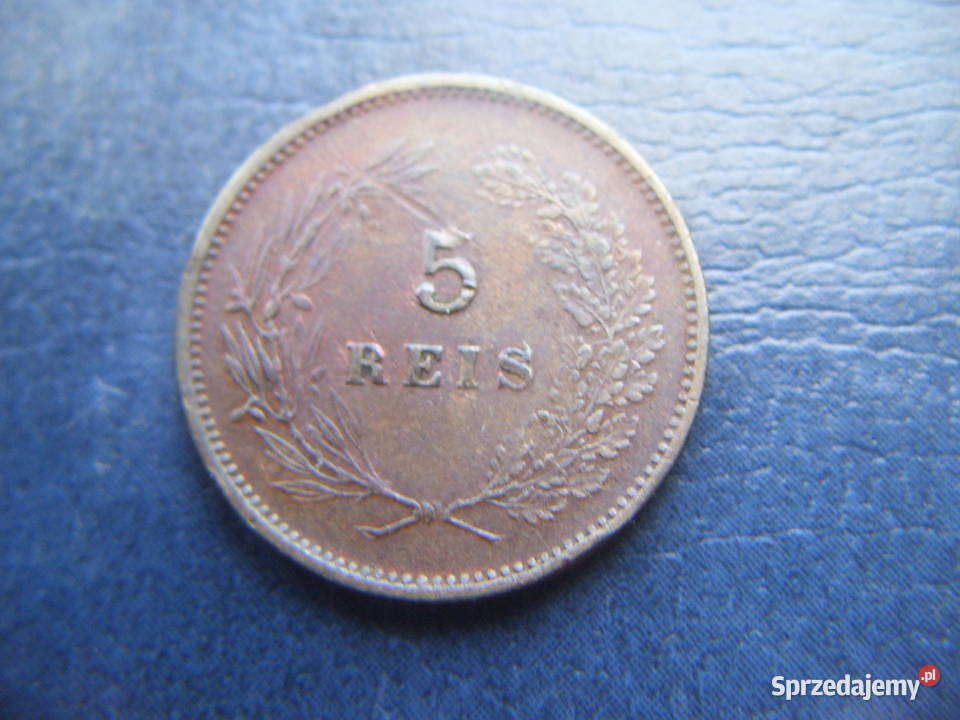 Stare monety 5 real 1900 Portugalia Lesko sprzedam