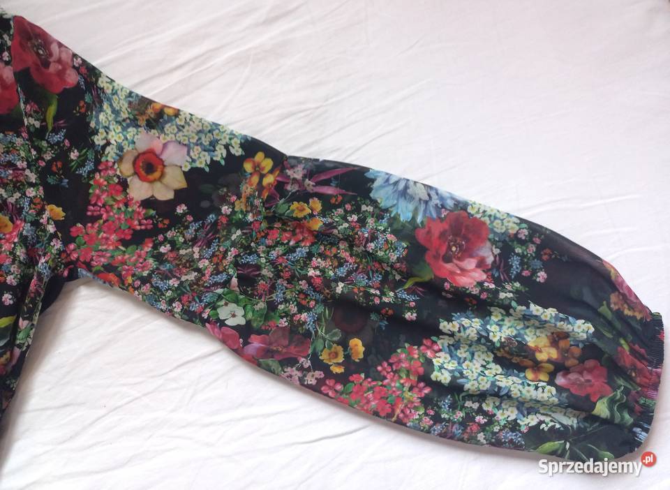 Sukienka długa KWIATY Suknia r40 PREMIUM Spódnice i sukienki Białystok