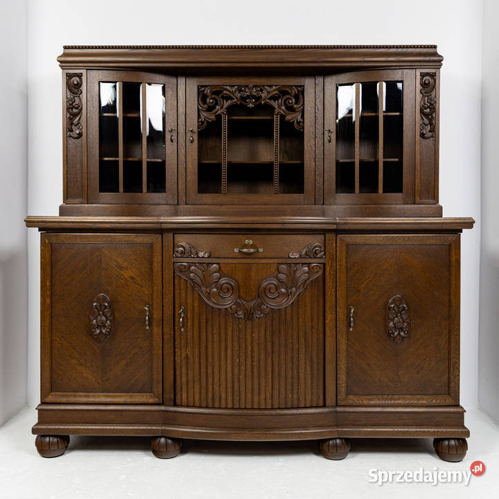 Stylowa jadalnia antyki kredens komoda okrągły