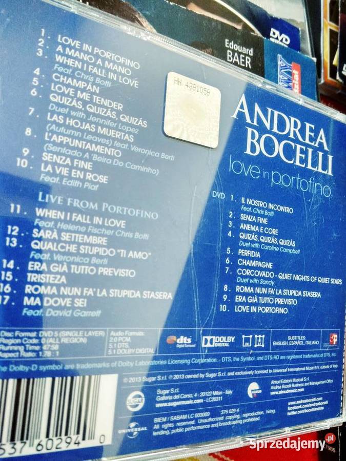 Bocelli love Portofino Księgarnia muzyczna Antykwariat