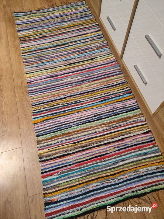 Nowy bawelniany chodnik rękodzieło 182x74 1.82m podlaskie Suwałki