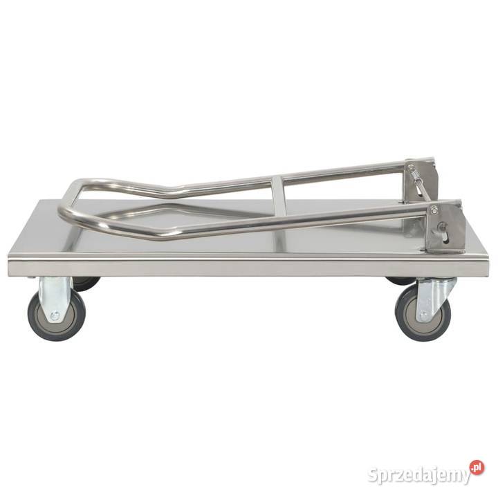 vidaXL Wózek platformowy srebrny 82x53x86 stal