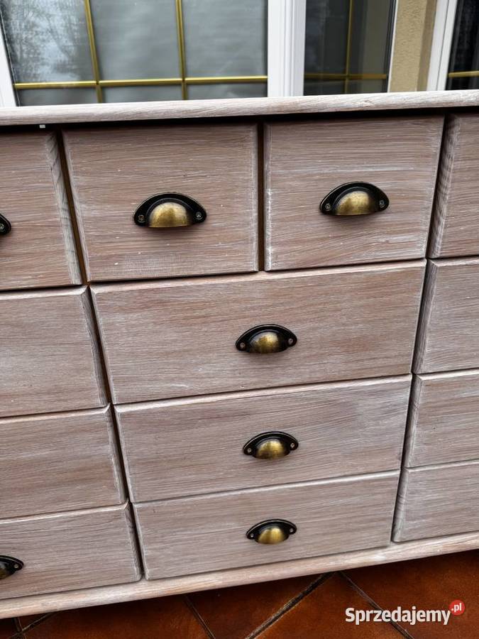 Komoda apteczna drewniana z szufladami bielona Garwolin sprzedam