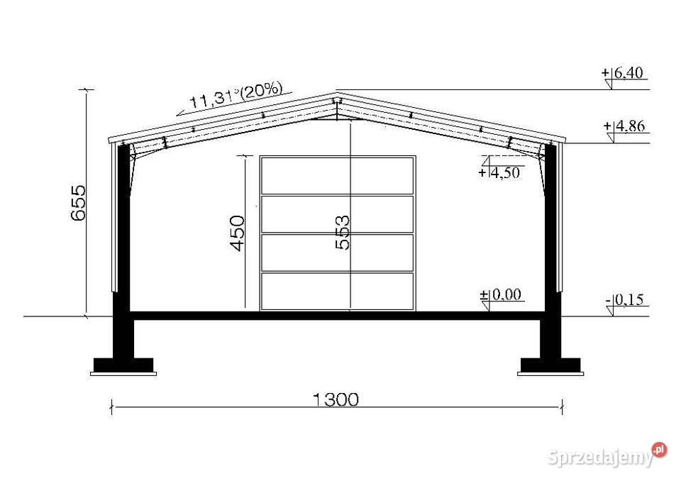 Hala Stalowa Wiata Projekty HB 13x25 Kraków