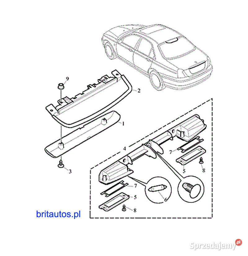 NOWE TRZECIE ŚWIATŁO STOP LAMPA HAMOWANIA ROVER Światła stop Poznań