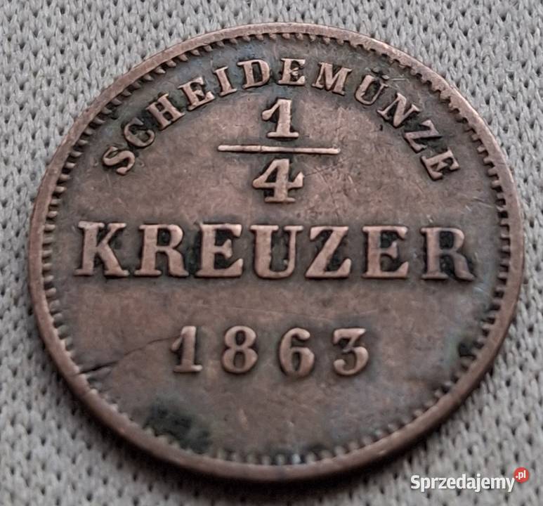 SCHWARZBURG RUDOLSTODT 14 KRAJCARA1863 r Numizmatyka Legionowo