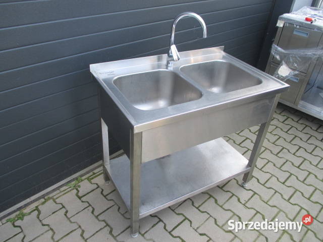 Zlew 2 Komory Dwukomorowy Z Półką Stal Ostrów Wielkopolski