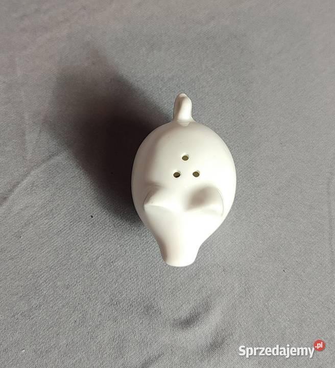 Solniczka świnka ceramiczna biała mini sprzedam