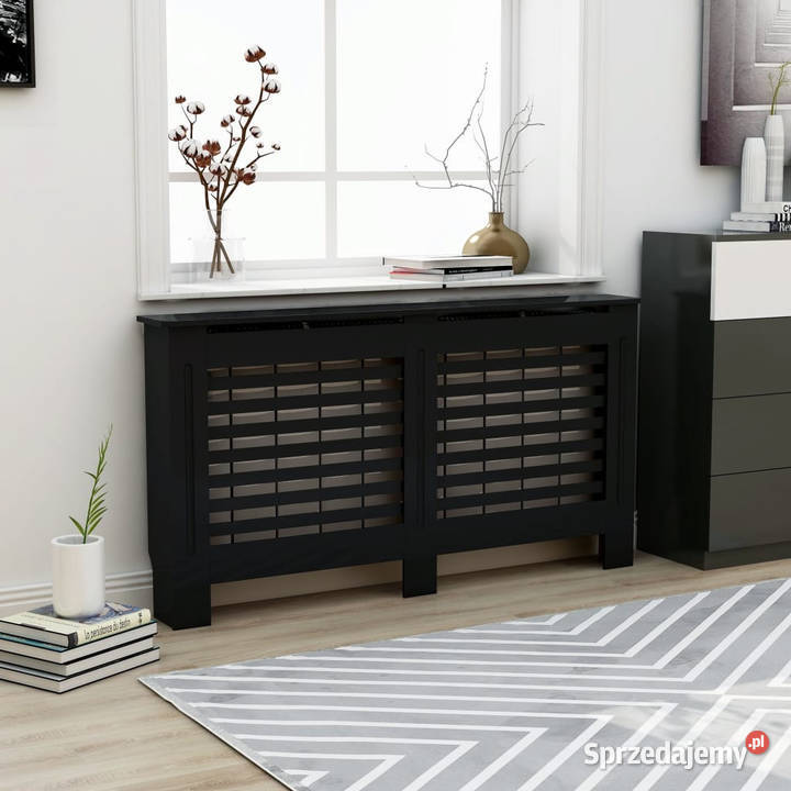 Osłona na kaloryfer czarna 152x19x815 MDF Warszawa