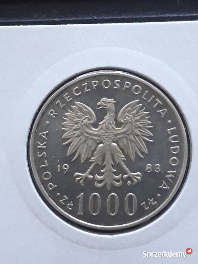 1000 Papież Jan Paweł II 1983 r 6 Mennicza Numizmatyka Konin