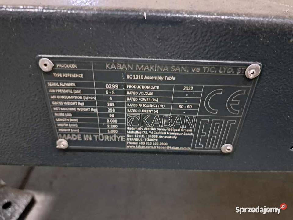 Stół Roboczy okna drzwi 6 sztuk KABAN RC1010