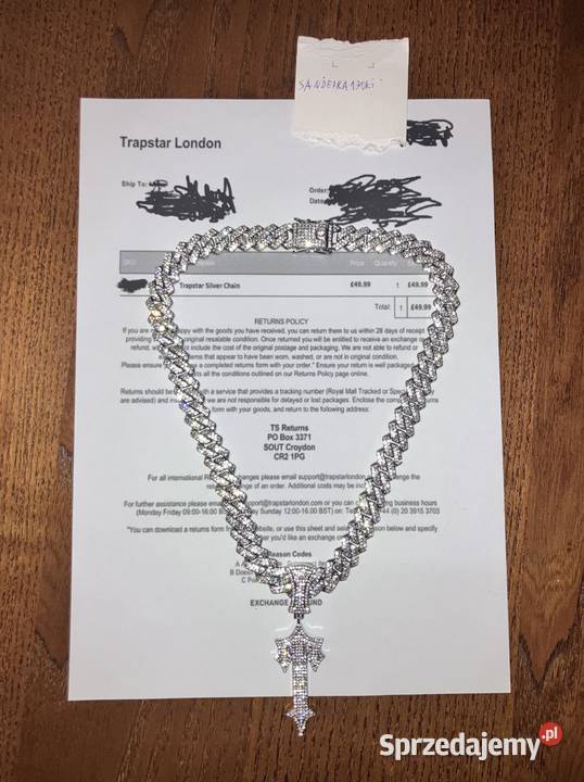 Trapstar Silver Chain Naszyjnik małopolskie Kraków