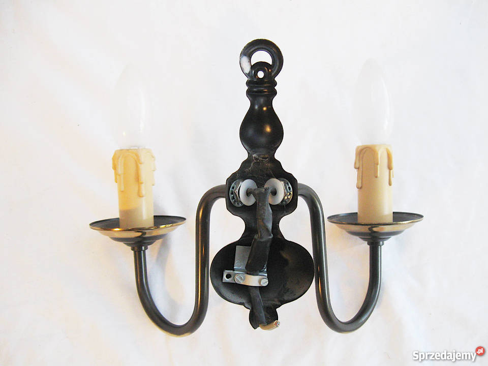 kinkiet mosiądz Podwójny III Szczecinek sprzedam