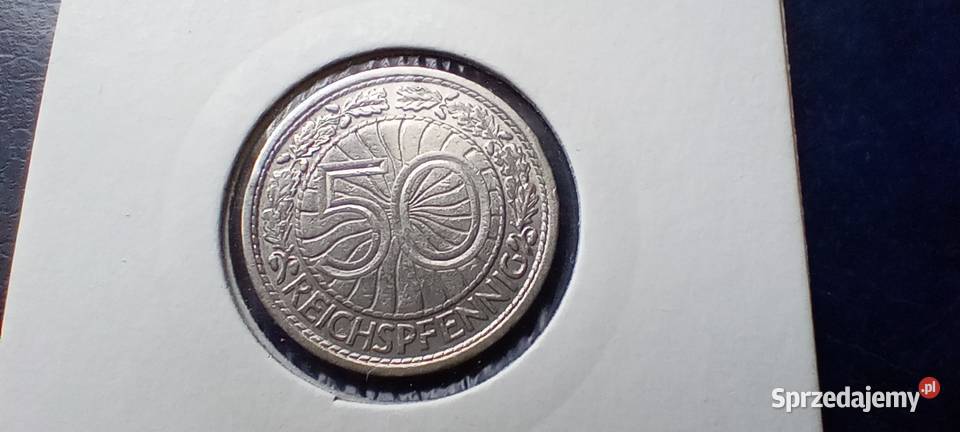 Stare monety 50 fenig 1929 A Niemcy Lesko