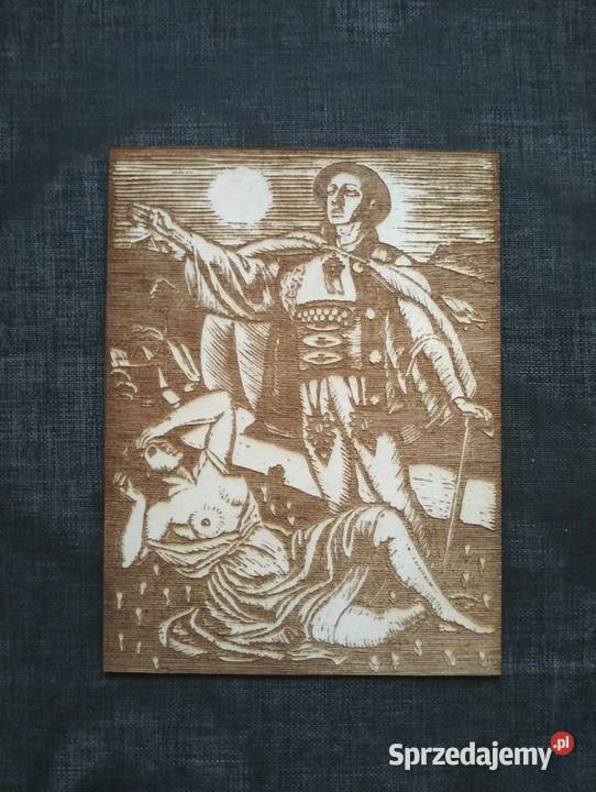 obraz górala z niewiastą wypalanka na sklejce Nowy Targ