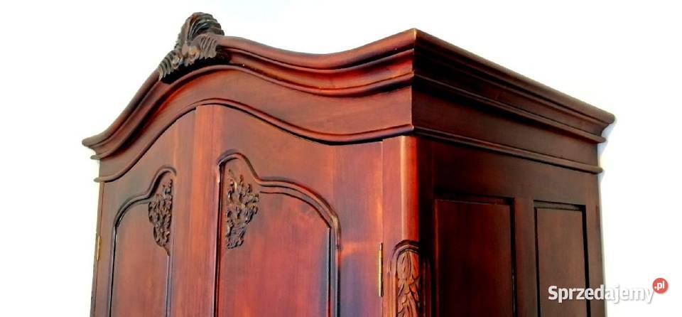 Szafa drewniana rzeźbiona wielkopolskie Koziegłowy