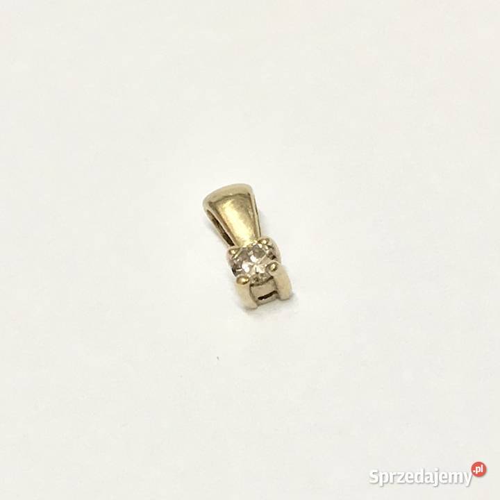Złoty WISIOREK z DIAMENTEM 01ct zawieszka 333 8K mazowieckie Warszawa