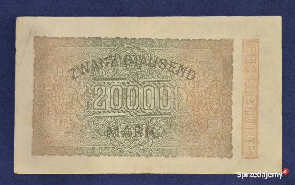 Niemcy banknot 20000 marek 1923 dolnośląskie Wałbrzych