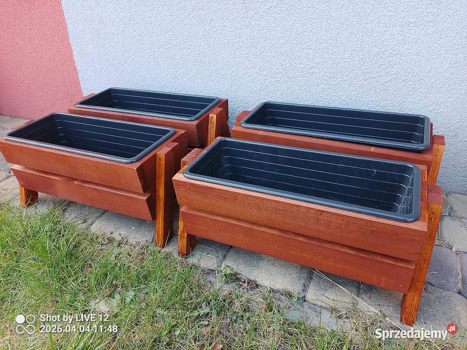 Zestaw 4 skrzynek na balkon 40 Nisko