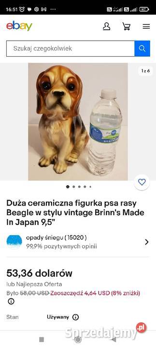 figurka psa rasy Beagle w stylu vintage Brinns łódzkie Pabianice