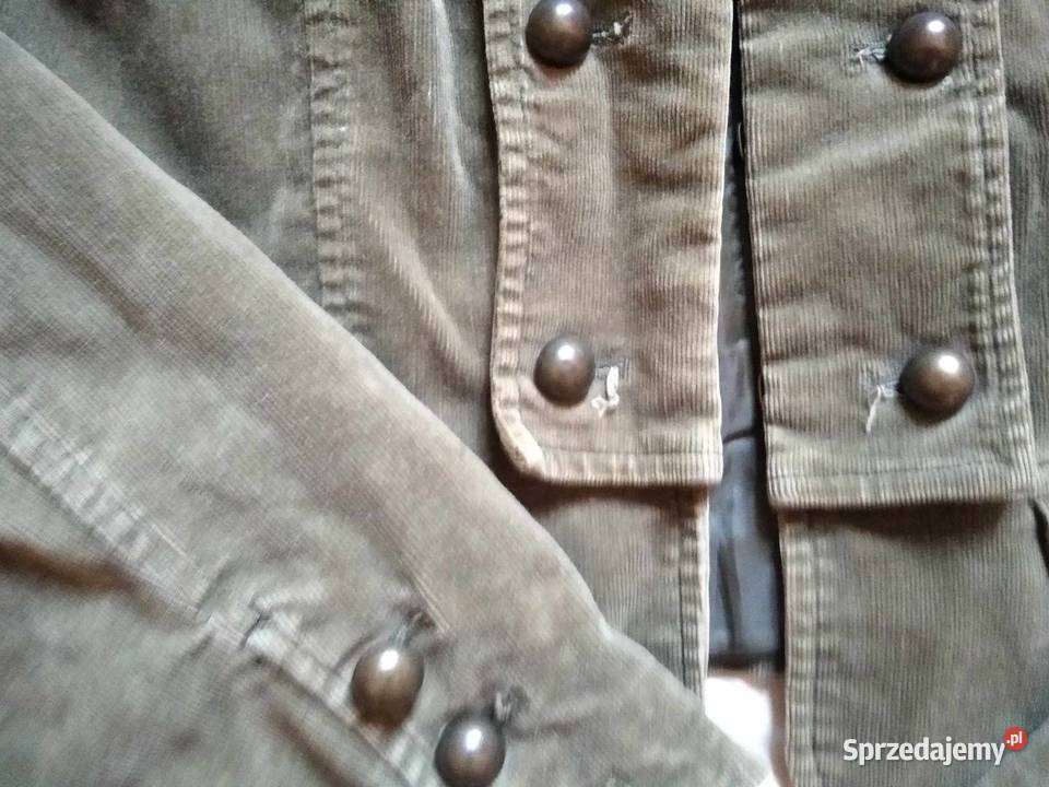 sztruksowa marynarka oliwkowa militarna HM r M Marynarki i żakiety