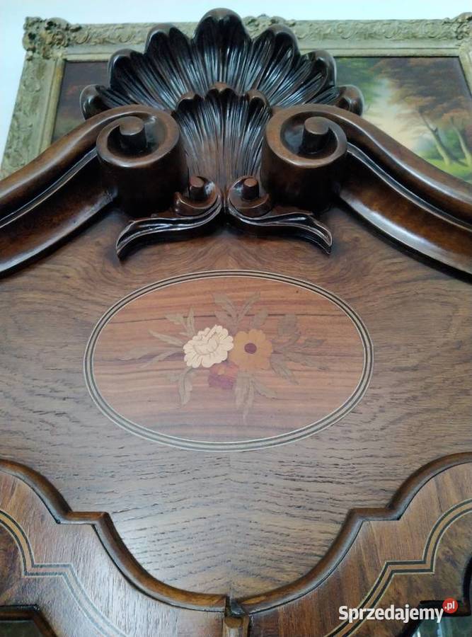 Piękna witryna biblioteka intarsje włoski barok Białystok