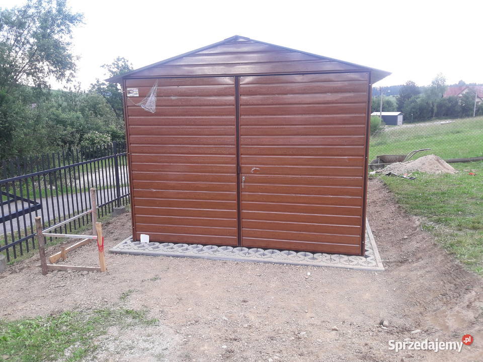 Garaż Blaszany Dwukolorowy 7x5 dwuspadowy Garaże Wołczyn
